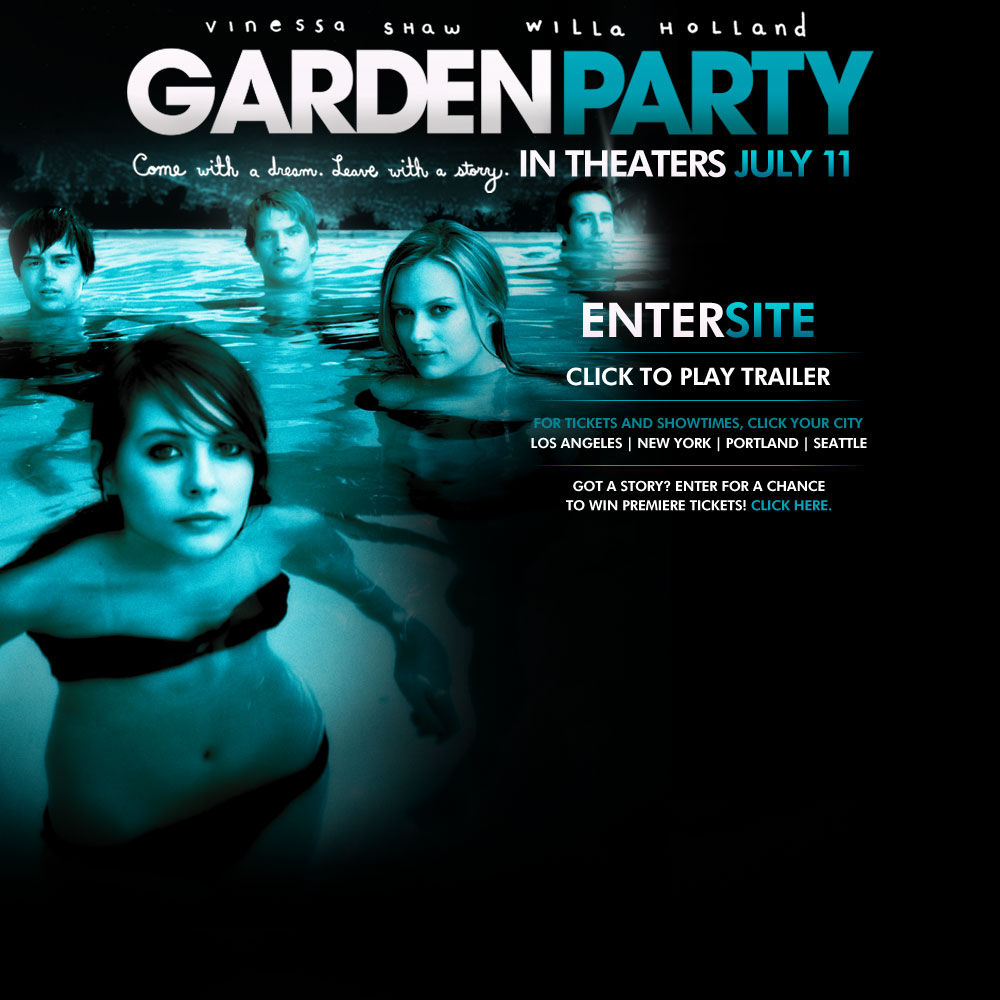 garden party landing page